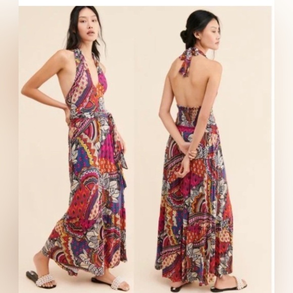 Anthropologie Maeve Cynthia Halter Maxi Dress - Picture 3 of 10